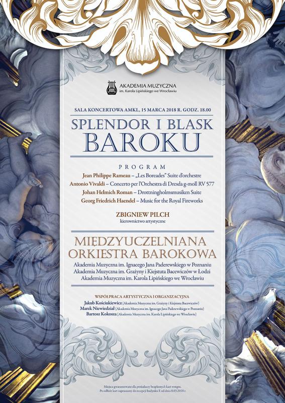 Koncert Midzyuczelnianej Orkiestry Barokowej SPLENDOR I BLASK BAROKU